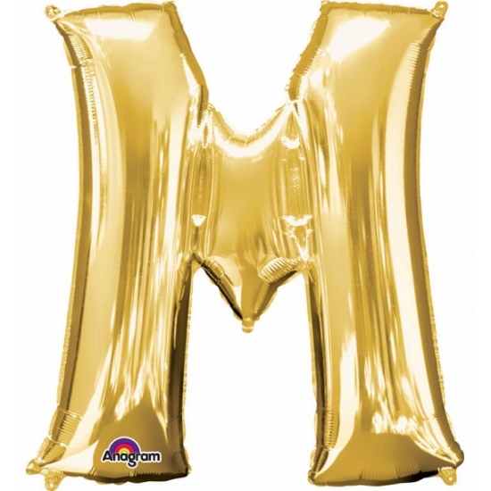 Naam versiering gouden letter ballon m