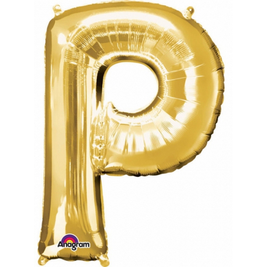 Naam versiering gouden letter ballon p